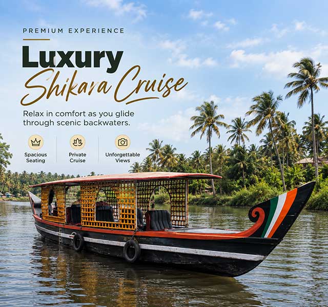 Luxury shikara cruise Poovar – starts at Rs. 3500